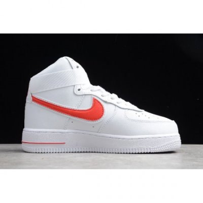 Nike Air Force 1 High '07 3 Beyaz / Kırmızı Kaykay Ayakkabı Türkiye - XL2BGRB5